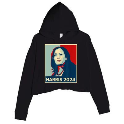 Kamala Harris For President 2024 Eleciton Crop Fleece Hoodie