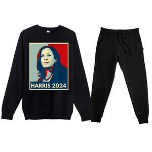 Kamala Harris For President 2024 Eleciton Premium Crewneck Sweatsuit Set