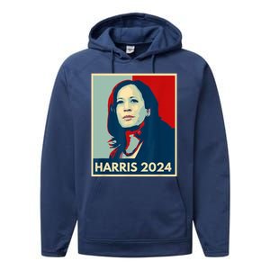 Kamala Harris For President 2024 Eleciton Performance Fleece Hoodie