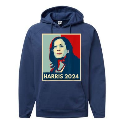 Kamala Harris For President 2024 Eleciton Performance Fleece Hoodie