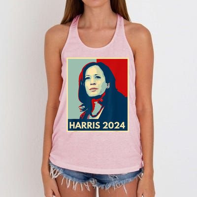 Kamala Harris For President 2024 Eleciton Women's Knotted Racerback Tank