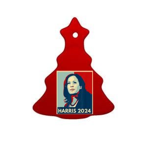 Kamala Harris For President 2024 Eleciton Ceramic Tree Ornament