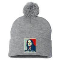 Kamala Harris For President 2024 Eleciton Pom Pom 12in Knit Beanie