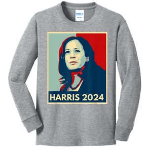 Kamala Harris For President 2024 Eleciton Kids Long Sleeve Shirt