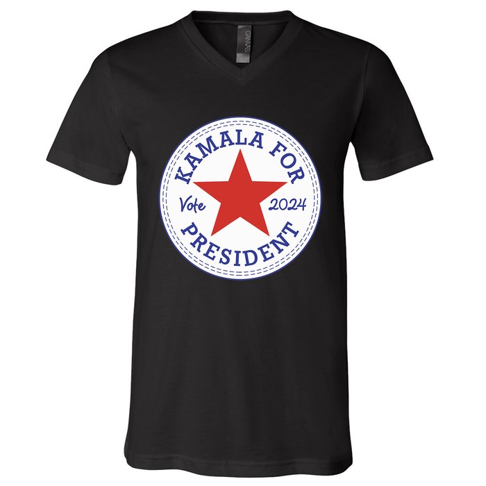 Kamala Harris For Madam President 2024 Feminist Supporters V-Neck T-Shirt