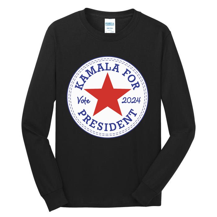 Kamala Harris For Madam President 2024 Feminist Supporters Tall Long Sleeve T-Shirt