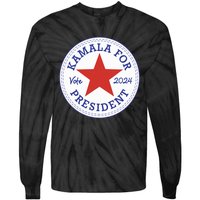 Kamala Harris For Madam President 2024 Feminist Supporters Tie-Dye Long Sleeve Shirt