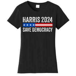 Kamala Harris For President 2024 Save Democracy Gift Women's T-Shirt