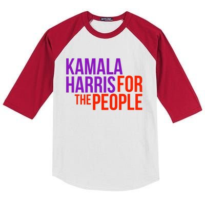 Kamala Harris For The People Kamala 2024 Kids Colorblock Raglan Jersey