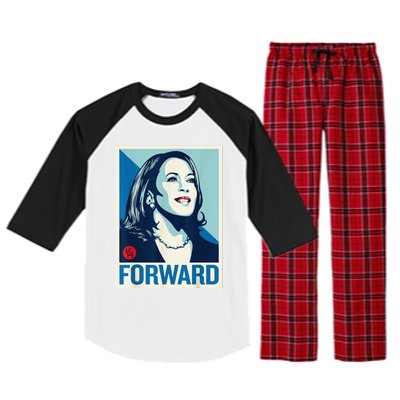 Kamala Harris Forward 2024 Presidential Election President Raglan Sleeve Pajama Set