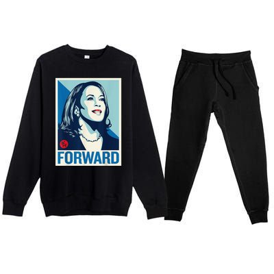 Kamala Harris Forward 2024 Presidential Election President Premium Crewneck Sweatsuit Set