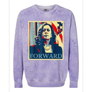 Kamala Harris Forward Colorblast Crewneck Sweatshirt