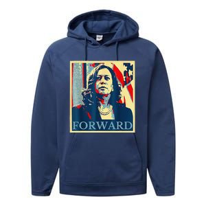 Kamala Harris Forward Performance Fleece Hoodie