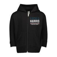 Kamala Harris For President 2024 Election Toddler Zip Fleece Hoodie