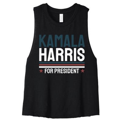 Kamala Harris For President 2024 Election Women's Racerback Cropped Tank