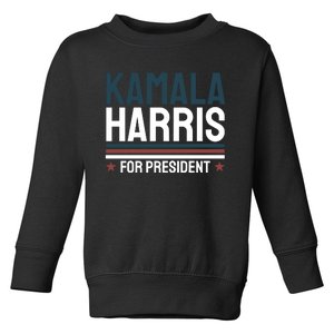 Kamala Harris For President 2024 Election Toddler Sweatshirt