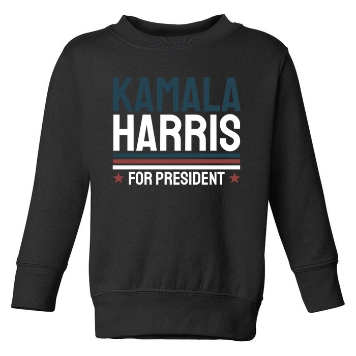 Kamala Harris For President 2024 Election Toddler Sweatshirt