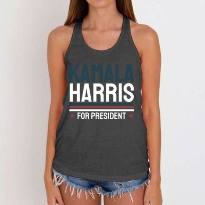 Kamala Harris For President 2024 Election Women's Knotted Racerback Tank