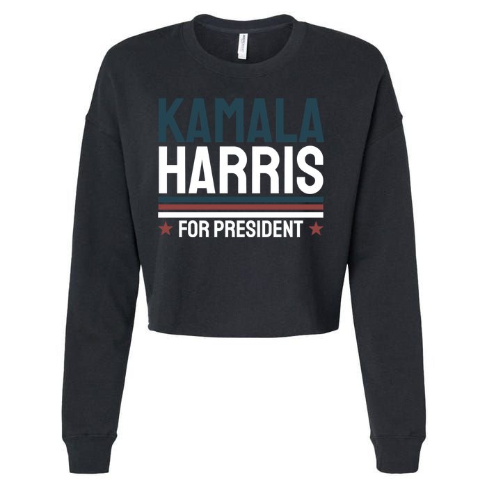 Kamala Harris For President 2024 Election Cropped Pullover Crew