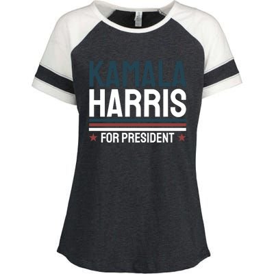 Kamala Harris For President 2024 Election Enza Ladies Jersey Colorblock Tee