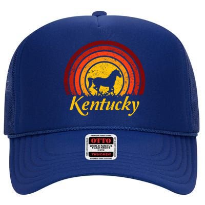 Kentucky Horse Farm Riding Competition Racing Derby Infield Gift High Crown Mesh Back Trucker Hat