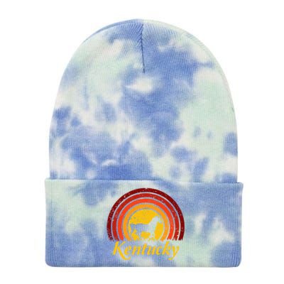 Kentucky Horse Farm Riding Competition Racing Derby Infield Gift Tie Dye 12in Knit Beanie