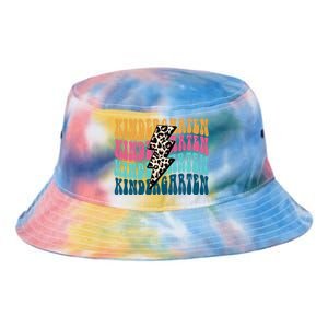 Kindergarten Happy First Day Of School Kindergarten Back To School Tie Dye Newport Bucket Hat