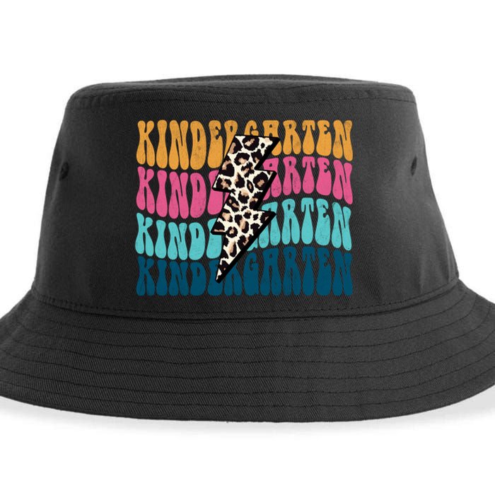 Kindergarten Happy First Day Of School Kindergarten Back To School Sustainable Bucket Hat