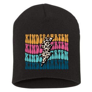 Kindergarten Happy First Day Of School Kindergarten Back To School Short Acrylic Beanie