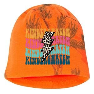 Kindergarten Happy First Day Of School Kindergarten Back To School Kati - Camo Knit Beanie