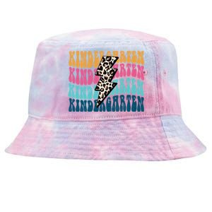 Kindergarten Happy First Day Of School Kindergarten Back To School Tie-Dyed Bucket Hat