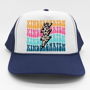 Kindergarten Happy First Day Of School Kindergarten Back To School Trucker Hat