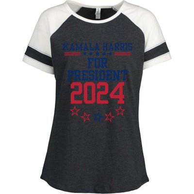 Kamala Harris For President 2024 Enza Ladies Jersey Colorblock Tee