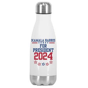 Kamala Harris For President 2024 Stainless Steel Insulated Water Bottle