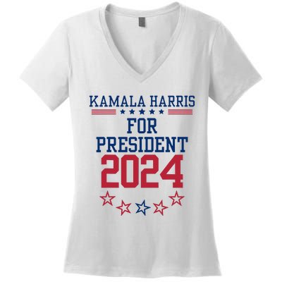 Kamala Harris For President 2024 Women's V-Neck T-Shirt