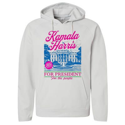 Kamala Harris For The People 2024 Election President Performance Fleece Hoodie