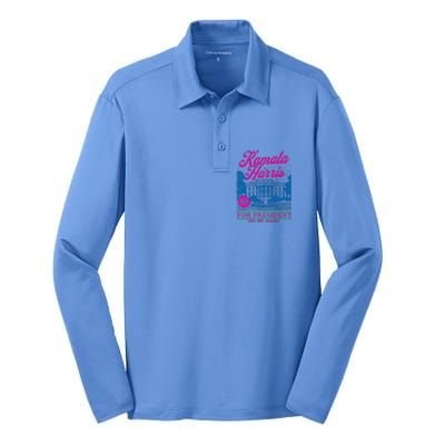 Kamala Harris For The People 2024 Election President Silk Touch Performance Long Sleeve Polo