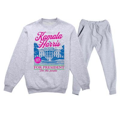 Kamala Harris For The People 2024 Election President Premium Crewneck Sweatsuit Set