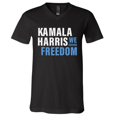 Kamala Harris For President 2024 Election Campaign Freedom V-Neck T-Shirt