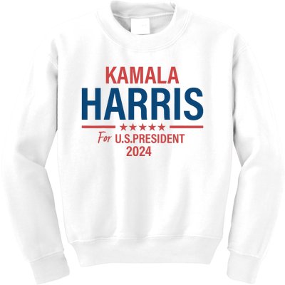 Kamala Harris For President 2024 Election Kids Sweatshirt