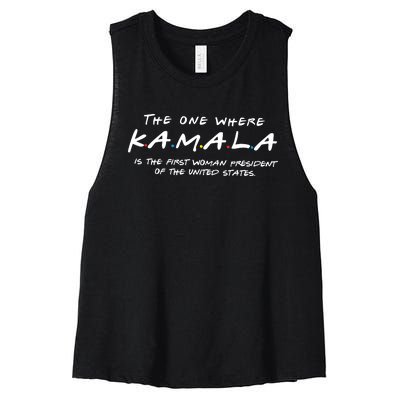 Kamala Harris For President 2024 Women's Racerback Cropped Tank