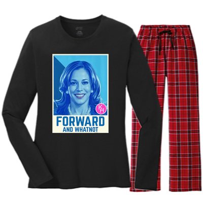 Kamala Harris Forward And Whatnot 2024 Presidential Women's Long Sleeve Flannel Pajama Set 