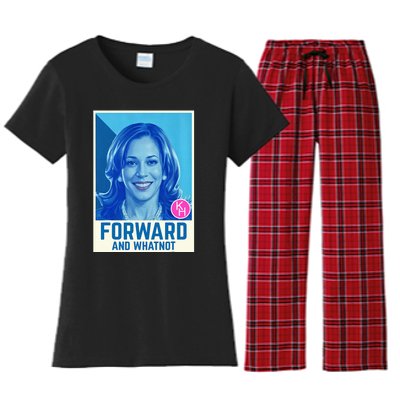 Kamala Harris Forward And Whatnot 2024 Presidential Women's Flannel Pajama Set