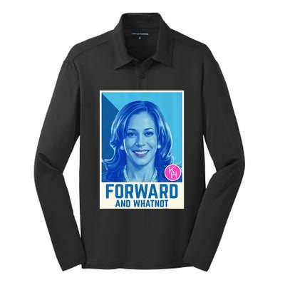 Kamala Harris Forward And Whatnot 2024 Presidential Silk Touch Performance Long Sleeve Polo