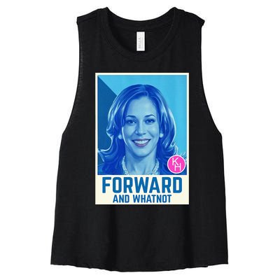 Kamala Harris Forward And Whatnot 2024 Presidential Women's Racerback Cropped Tank