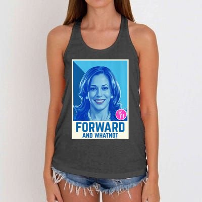 Kamala Harris Forward And Whatnot 2024 Presidential Women's Knotted Racerback Tank