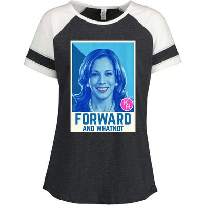 Kamala Harris Forward And Whatnot 2024 Presidential Enza Ladies Jersey Colorblock Tee