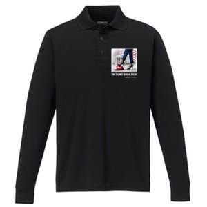 Kamala Harris For Women Were Not Going Back Vote Blue Performance Long Sleeve Polo