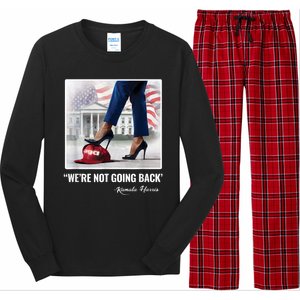 Kamala Harris For Women Were Not Going Back Vote Blue Long Sleeve Pajama Set