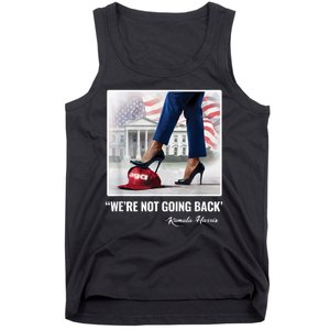 Kamala Harris For Women Were Not Going Back Vote Blue Tank Top